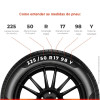 Kit 2 Pneu Aro 17 225/50R17 Continental 98Y XL ContiSportContact 5 AO