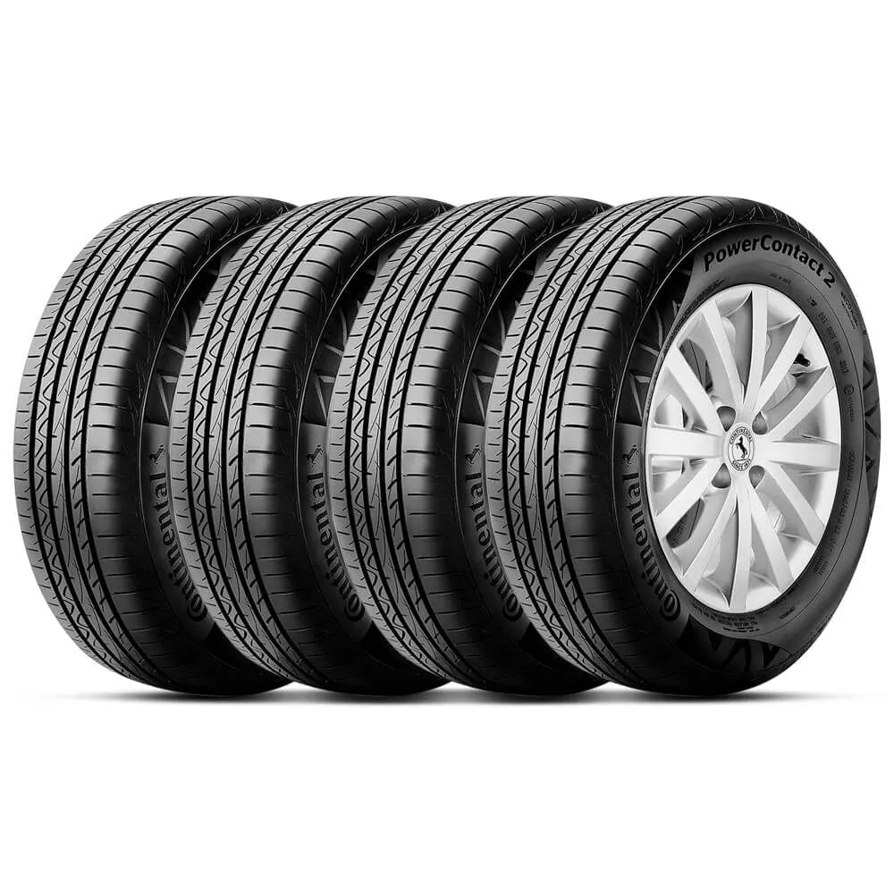 Kit 4 Pneu Continental Aro 14 185/70r14 88h Powercontact 2 Kit 4 Pneu Continental Aro 14 185/70r14 88h Powercontact 2